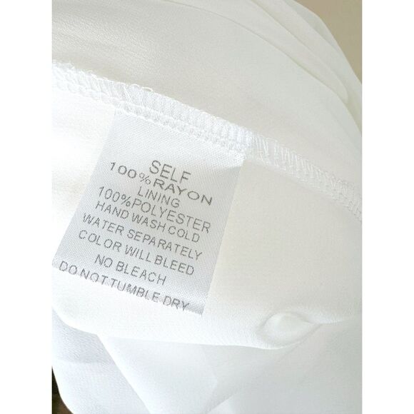 PINCH | ruffled tea length white dress | new nwt | large - Picture 10 of 12